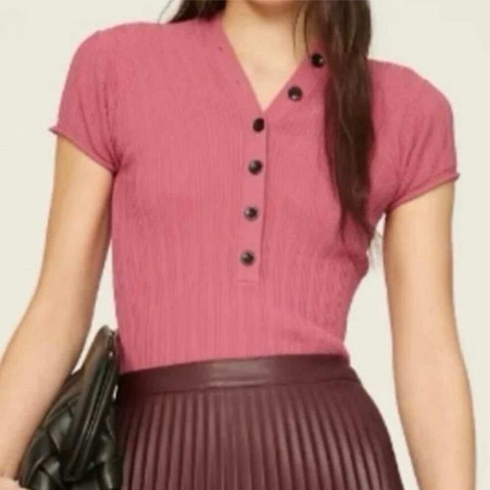 Proenza Schouler White Label
Rib Knit Polo Top Size Medium